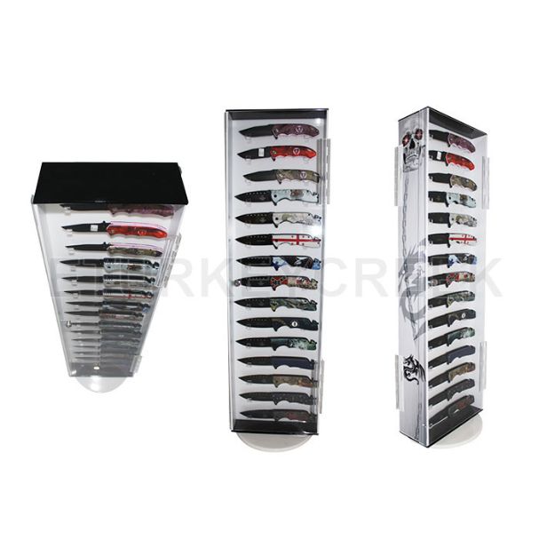 Turkey Creek Trading Company Inc. 30 PC Countertop Knife Display with or without LED. Knives